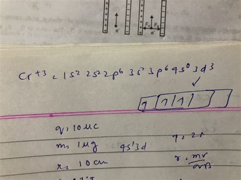 Find the number of unpaired electrons in $C{r^{3 + }}$ ion. .